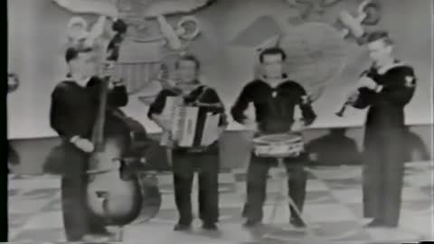 Frank Kessel on Ed Sullivan Show with Navy Band USS Wisconsin visiting Norfolk VA