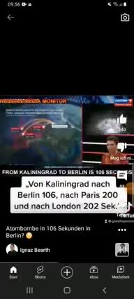 Atomraketen - Flugzeiten zu Nato Hauptstädten