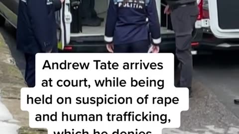 Andrew Tate arrives at court!