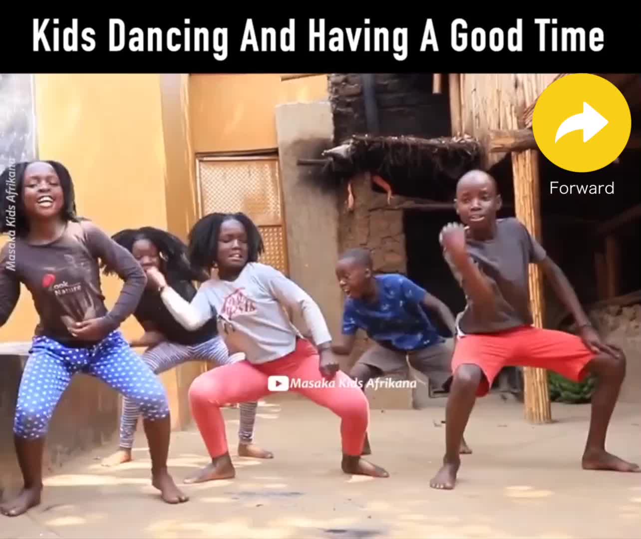 African kids dancing and having a good time