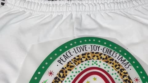 Experience Christmas Magic: DTF Printing on Sweat Shorts by Alpha DTF Print! 🌈🎄