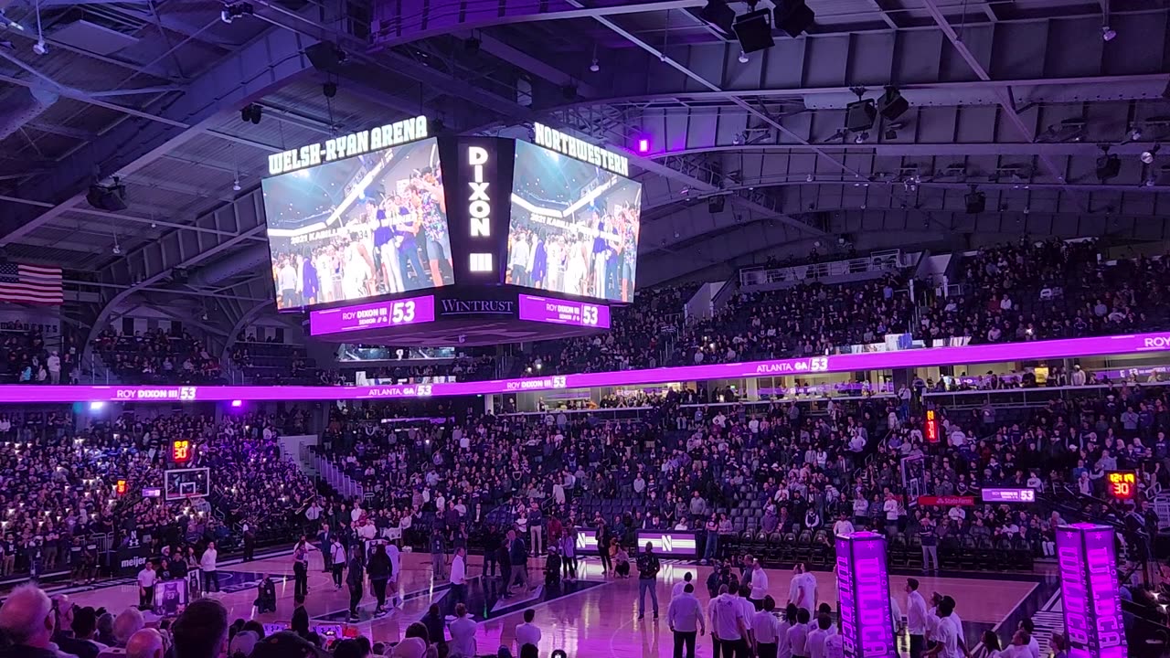 Northwestern Basketball Senior Night 2023 Intros