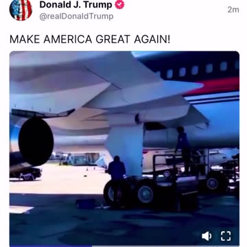 Trump Force One gets a wash before going out