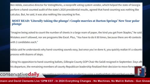 2 January 2024 - Joe Oltmann and David Clements Live 12PM EST - In 2024 Everything Changes - No Machines, No Mail-In Ballots - Gun Giveaway Winner!