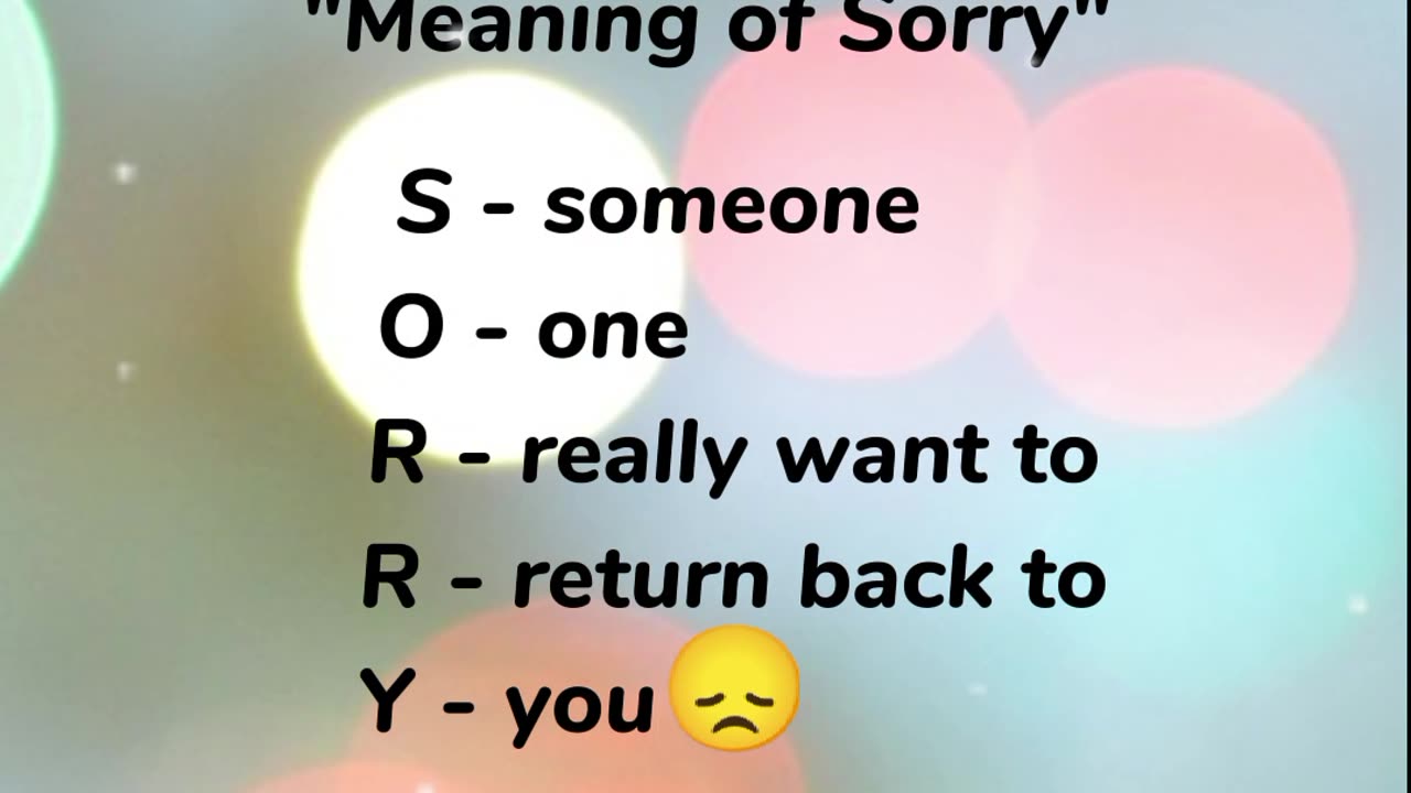 Meaning of Sorry 😔#shorts#viral