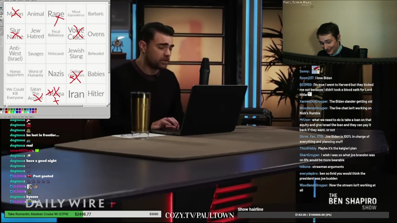 Paul Town plays Ben Shapiro bingo