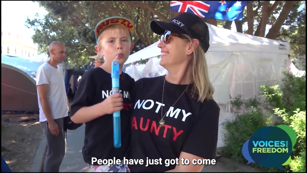 Peaceful Protest in Wellington - Meet Leonie talking stress