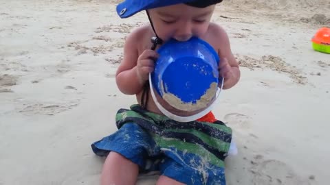 Funniest Babies on the Beach | Cute Baby Funny Moments