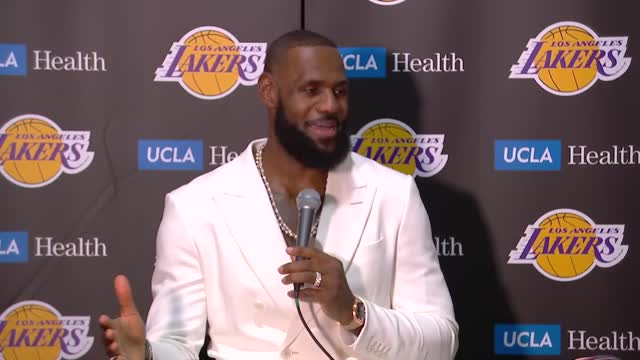 LeBron Was Asked About His ICONIC White Suit 😂