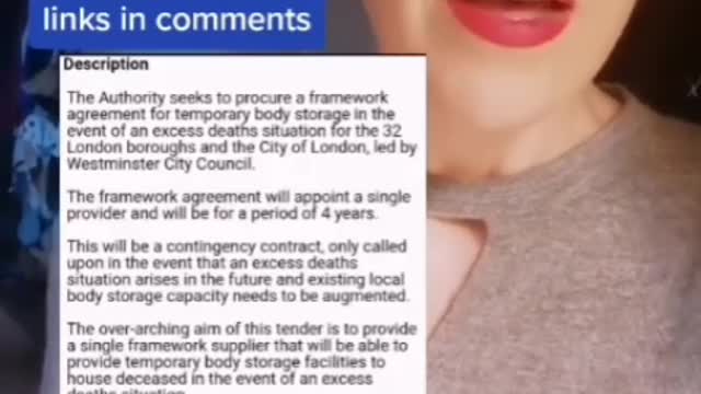 Government contract out for body storage.