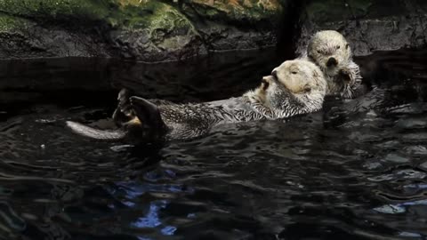 Mom and Child having bath at the lake