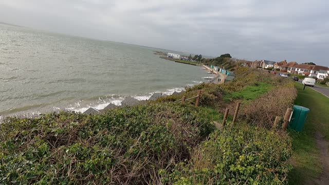 Overlooking Hillhead Tichfield Haven. South ..uk. GoPro.