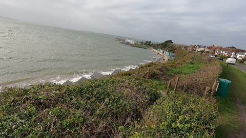 Overlooking Hillhead Tichfield Haven. South ..uk. GoPro.