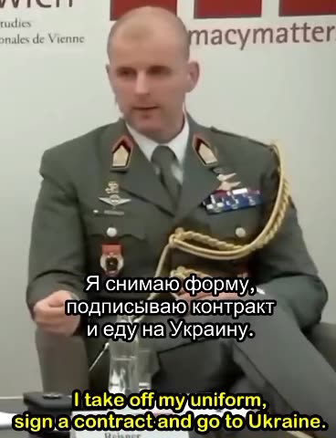 I take off my uniform, sign a contract, and go to Ukraine