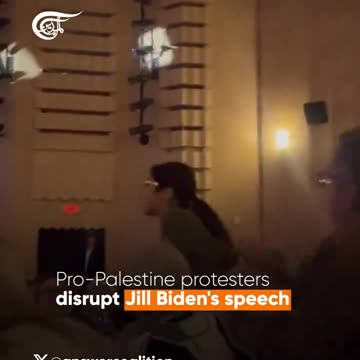 Pro-Palestine Protesters Disrupt Jill Biden's Speech