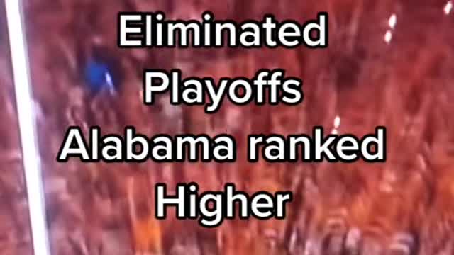 How is Alabama ranked ahead of Tennessee Eliminating Tennessee for the playoffs
