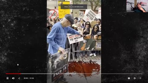 JAMES CROMWELL POURS BLOOD ON THE STREET