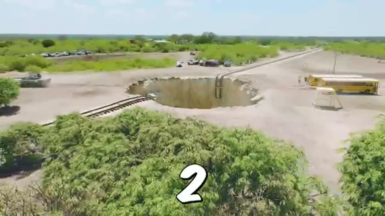 Mr beast video train vs giant pit