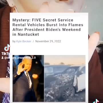 Six of biden's cars at the airport caught on fire