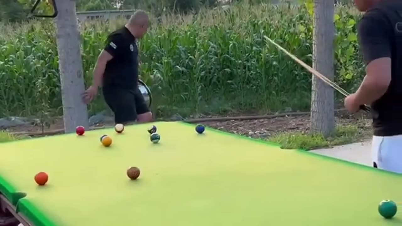 Two guys walked into a snooker hall with all the confidence of seasoned players.