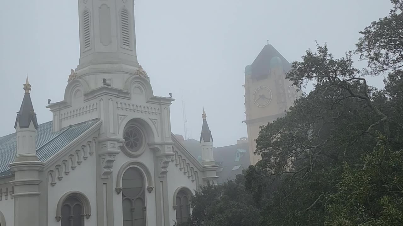 Savannah Georgia church bells in the morning