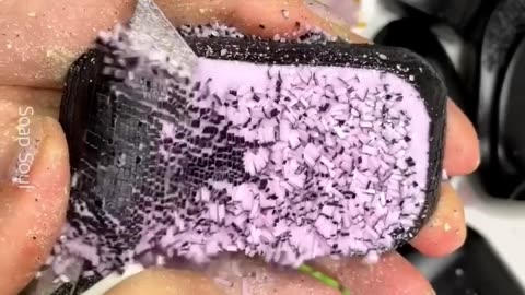 Soap cubes. Asmr soap cutting. Satisfying video
