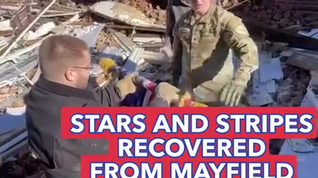residents and Kentucky recover from rubble near courthouse while helping with recovery efforts.