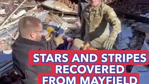 residents and Kentucky recover from rubble near courthouse while helping with recovery efforts.