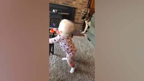 Cute Babies Playing With Dogs Compilation _ Funny Baby And Pets~2