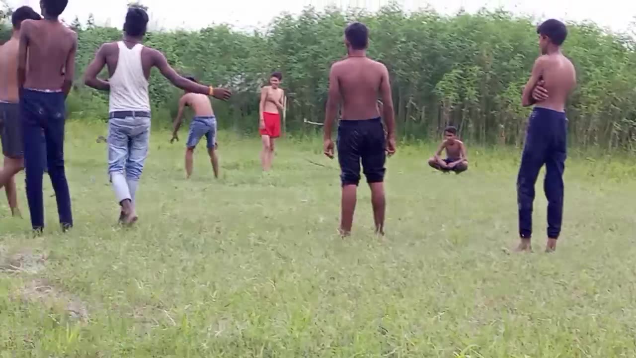 Playing kababddi in Village