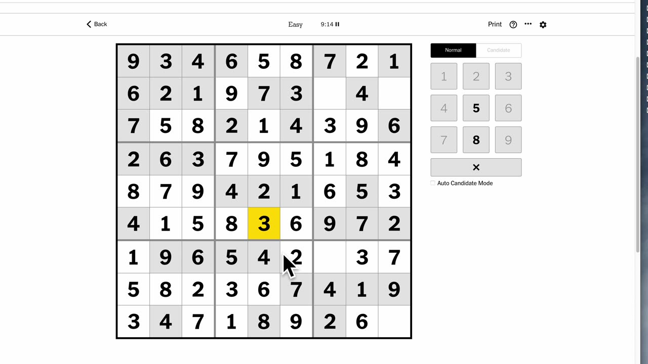 Sudoku 2023-06-18 easy. Featuring my wife :)