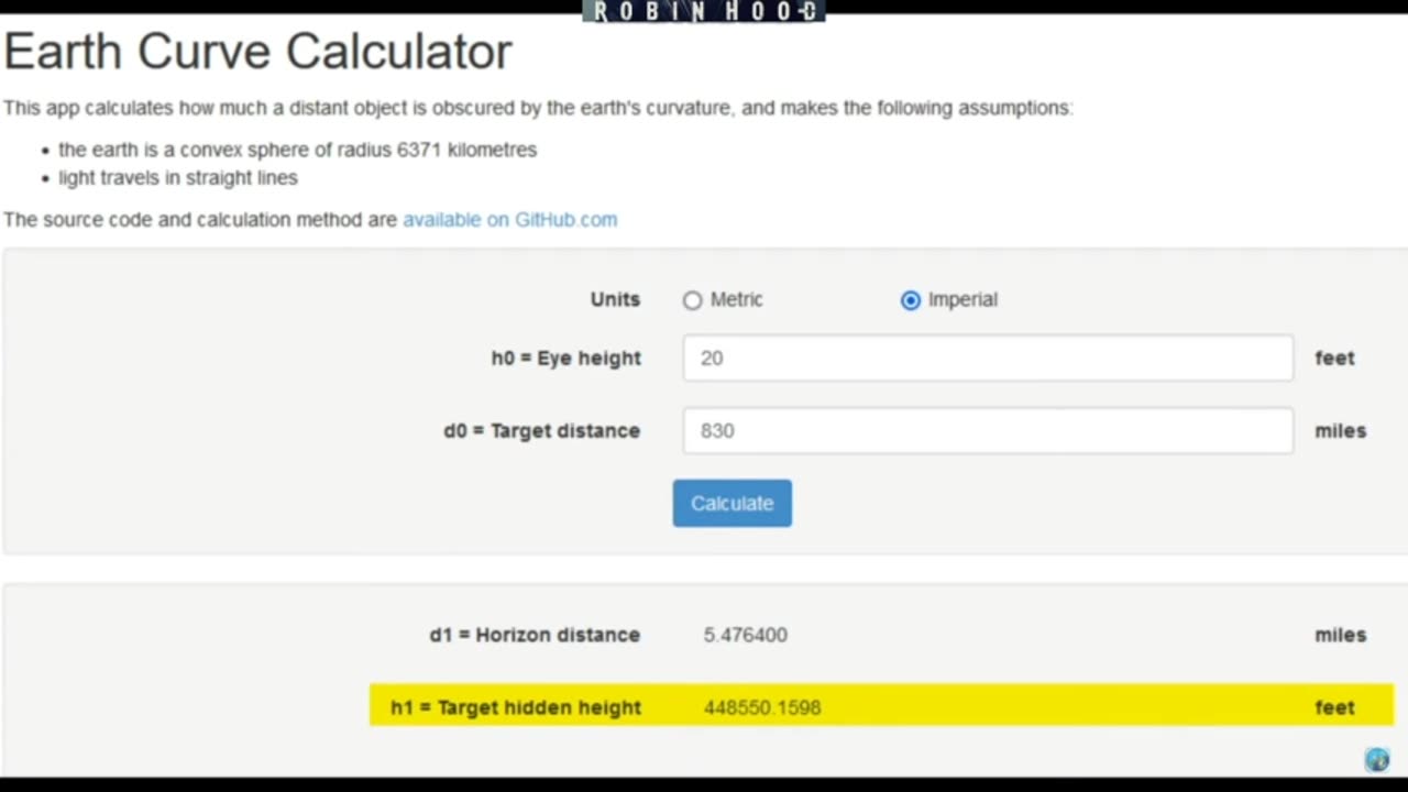 Line of sight radio waves proves no curve