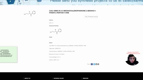 cas: 49851-31-2 2-Bromovalerophenone 2-BROMO-1-PHENYL-PENTAN-1-ONE