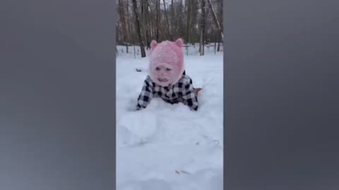 All kinds of funny things for children in the snow