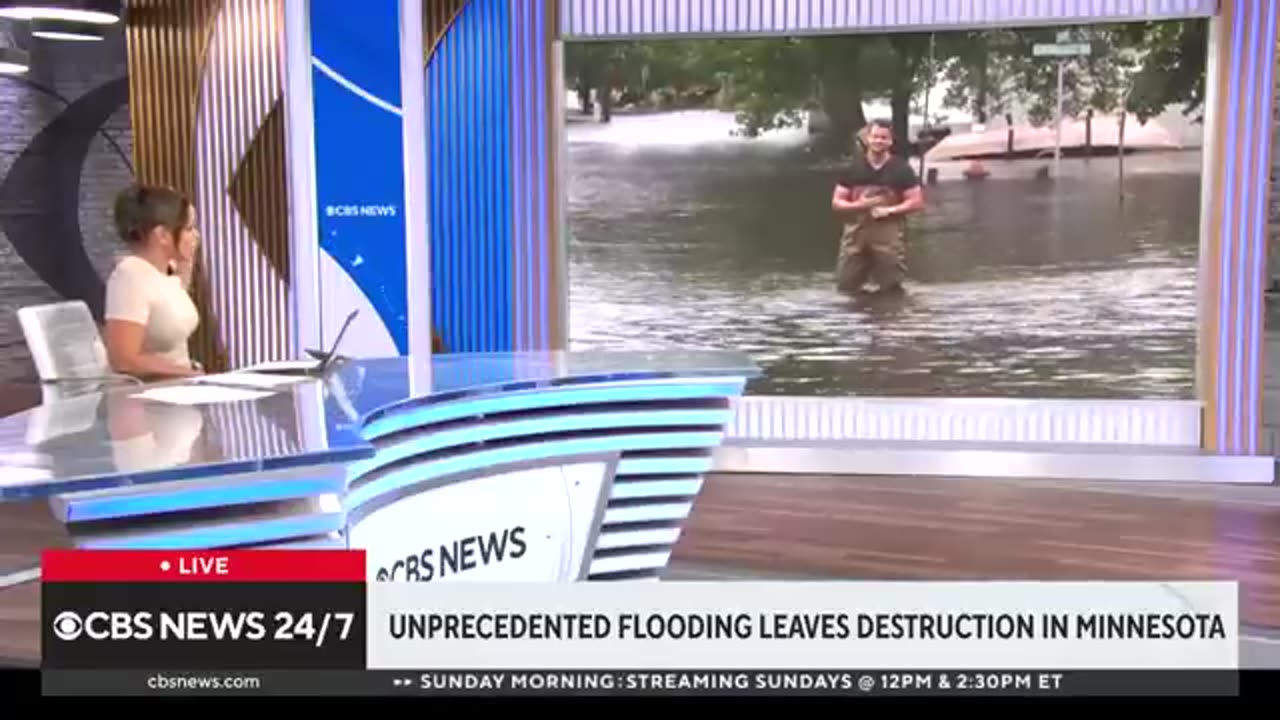 Flooding continues in Midwest, Minnesota town still under water CBS News