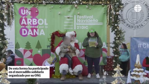 DANA | El chef José Andrés, vestido de Papá Noel en Paiporta