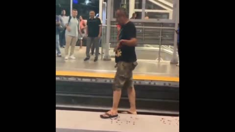 Man Survives Jump Onto Train Tracks