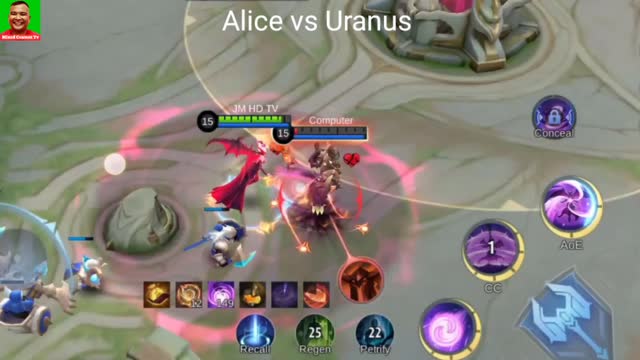 Alice vs Uranus mobile legends