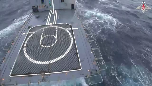 Russia Shows Ka-27 Helicopter Taking Off From Frigate In Atlantic Ocean