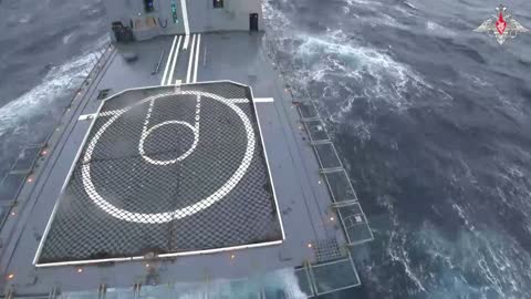 Russia Shows Ka-27 Helicopter Taking Off From Frigate In Atlantic Ocean