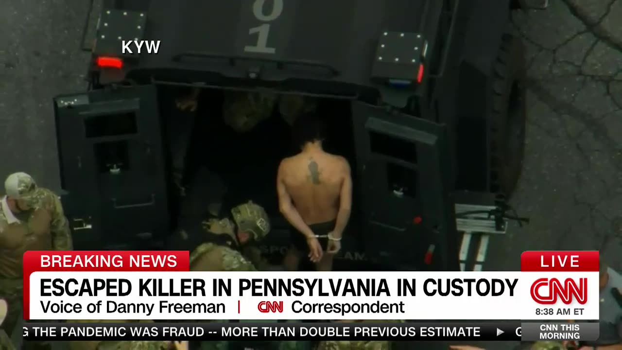 Video shows moment escaped Pennsylvania killer is captured