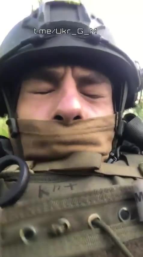 Ukrainian soldier records himself during a shelling and is eventually hit himself