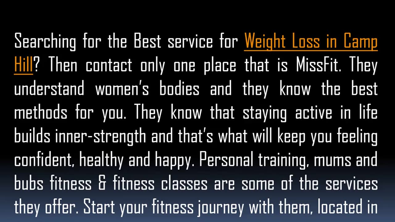 Best service for Weight Loss in Camp Hill