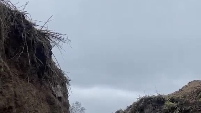 Russian MRLS Hits Ukrainian Trench