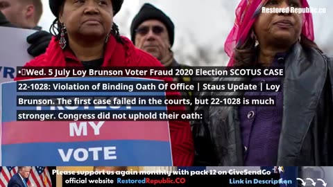 Restored Republic via a GCR: Update as of July 6, 2023