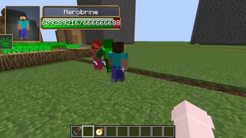 Herobrine vs Null all Сreepypasta mobs in minecraft part 81