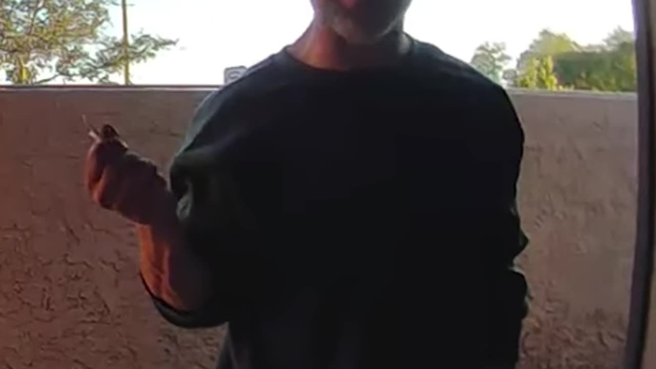 Angry Man Doorbell Cam