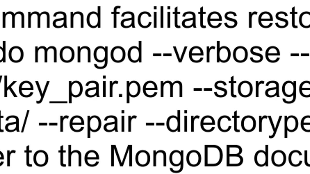 How can i restore data from mongodb storage path varlibmongodb