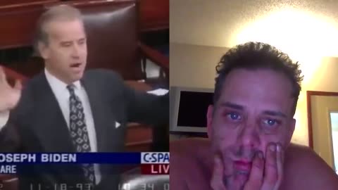 Senator (VP) Biden and Son Hunter; is he Mocking his father?