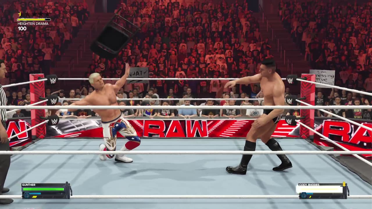 WWE RAW - Gunther VS Cody Rhodes - Last Man Standing